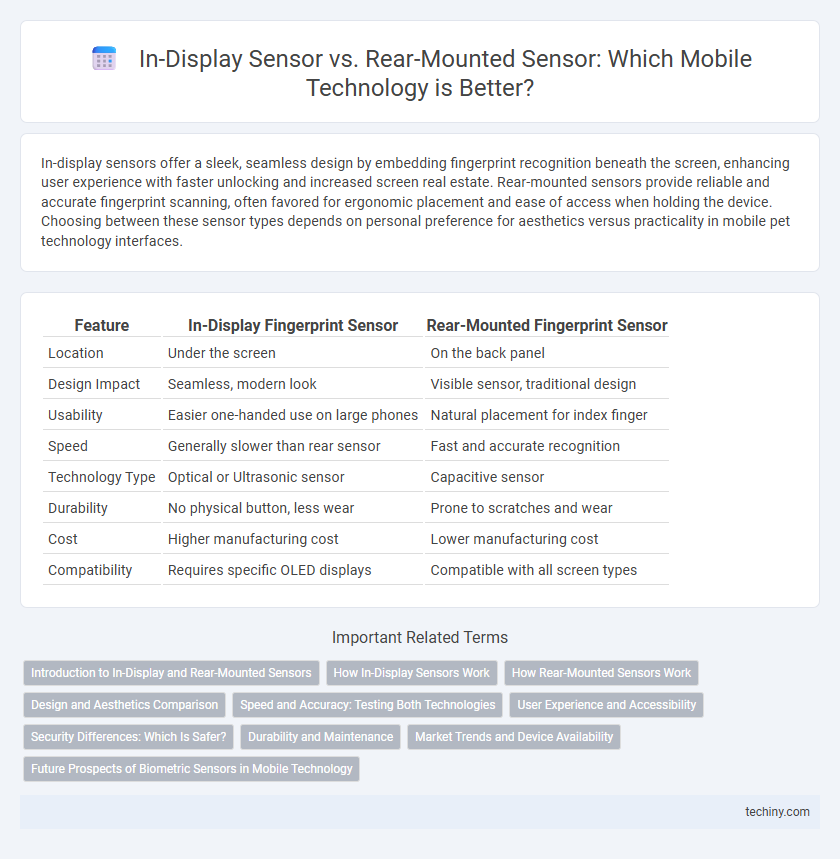 In-Display Sensor vs. Rear-Mounted Sensor: Which Mobile Technology is Better?