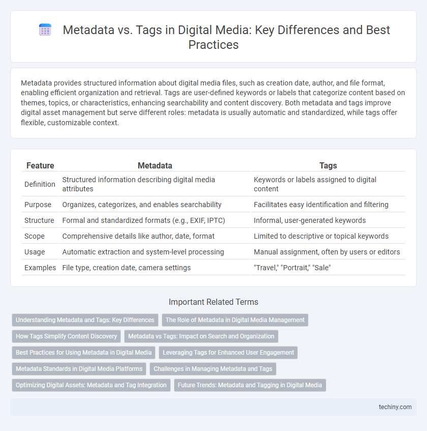Metadata vs. Tags in Digital Media: Key Differences and Best Practices