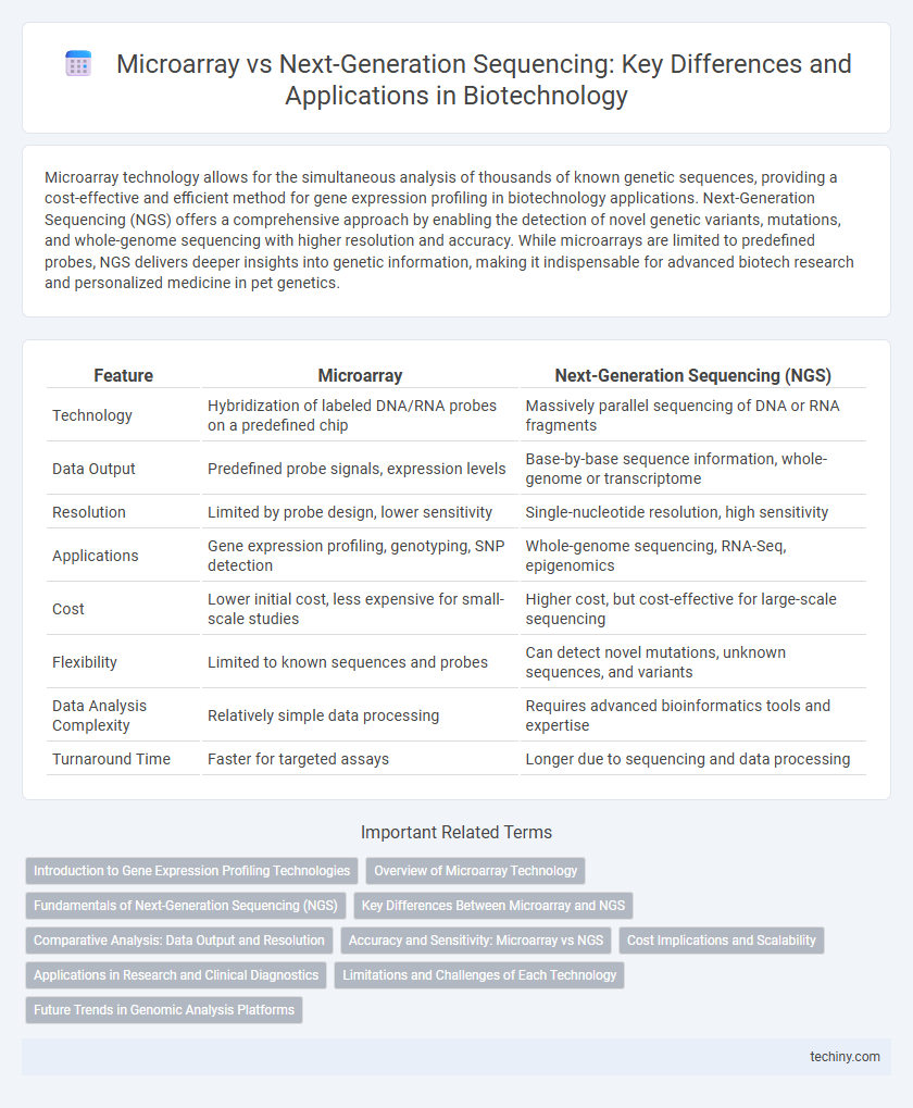 Microarray vs Next-Generation Sequencing: Key Differences and Applications in Biotechnology