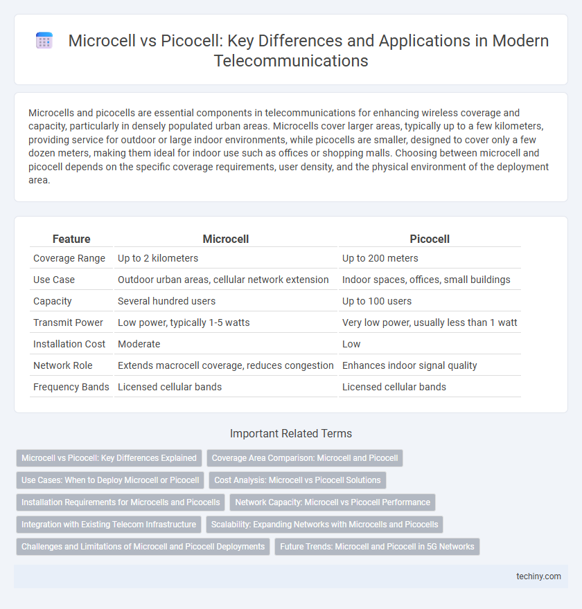 Microcell vs Picocell: Key Differences and Applications in Modern Telecommunications