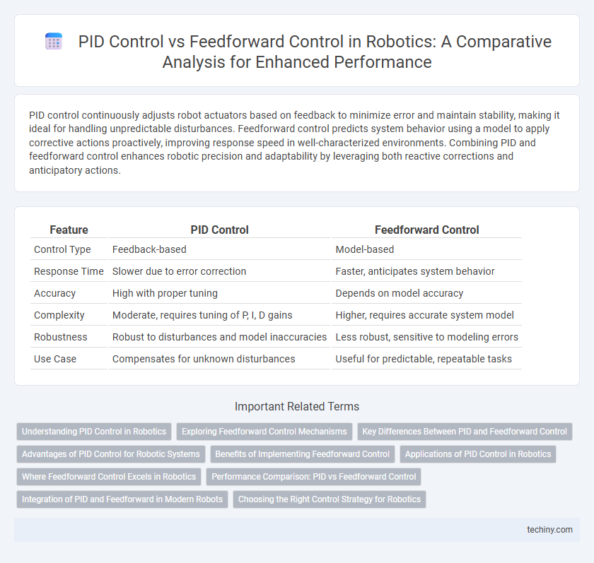 PID Control vs Feedforward Control in Robotics: A Comparative Analysis for Enhanced Performance