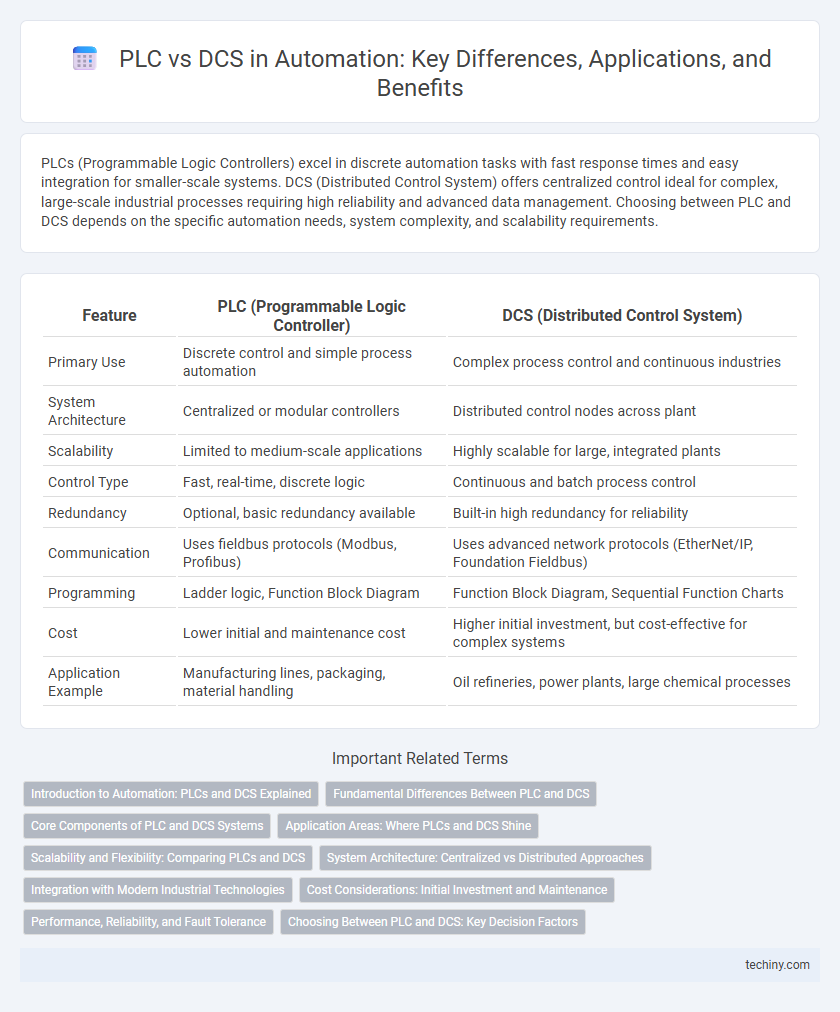 PLC vs DCS in Automation: Key Differences, Applications, and Benefits