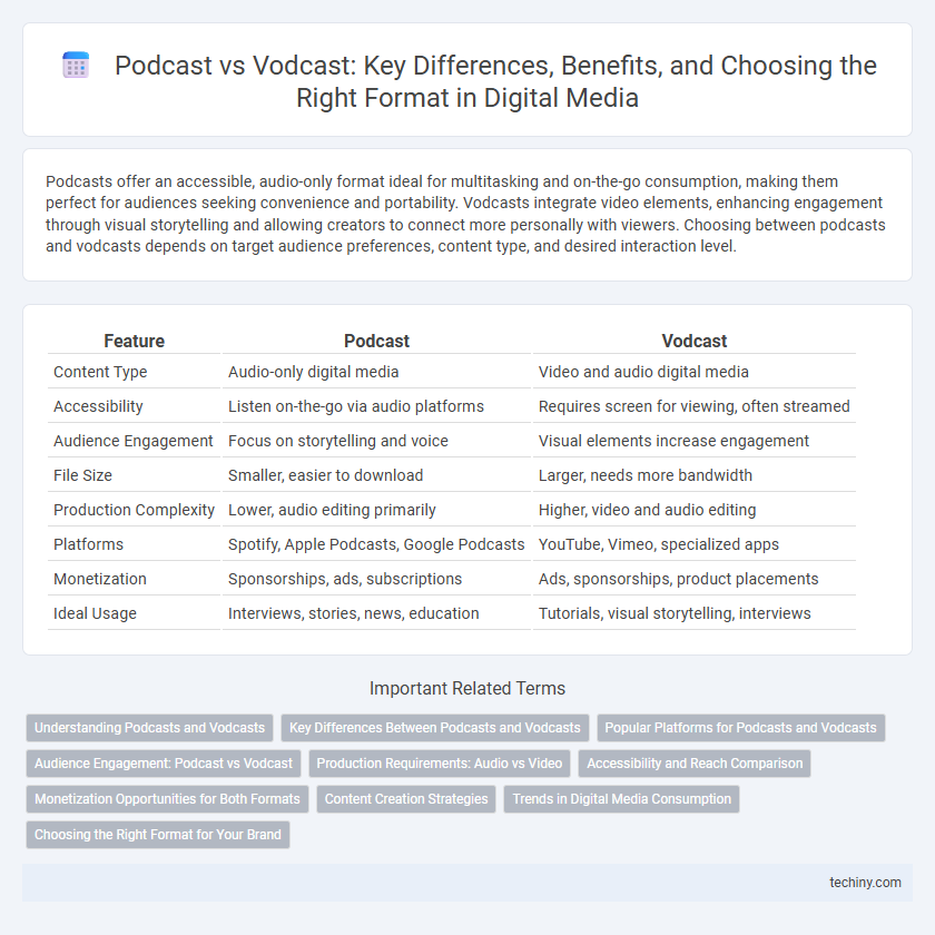 Podcast vs Vodcast: Key Differences, Benefits, and Choosing the Right Format in Digital Media