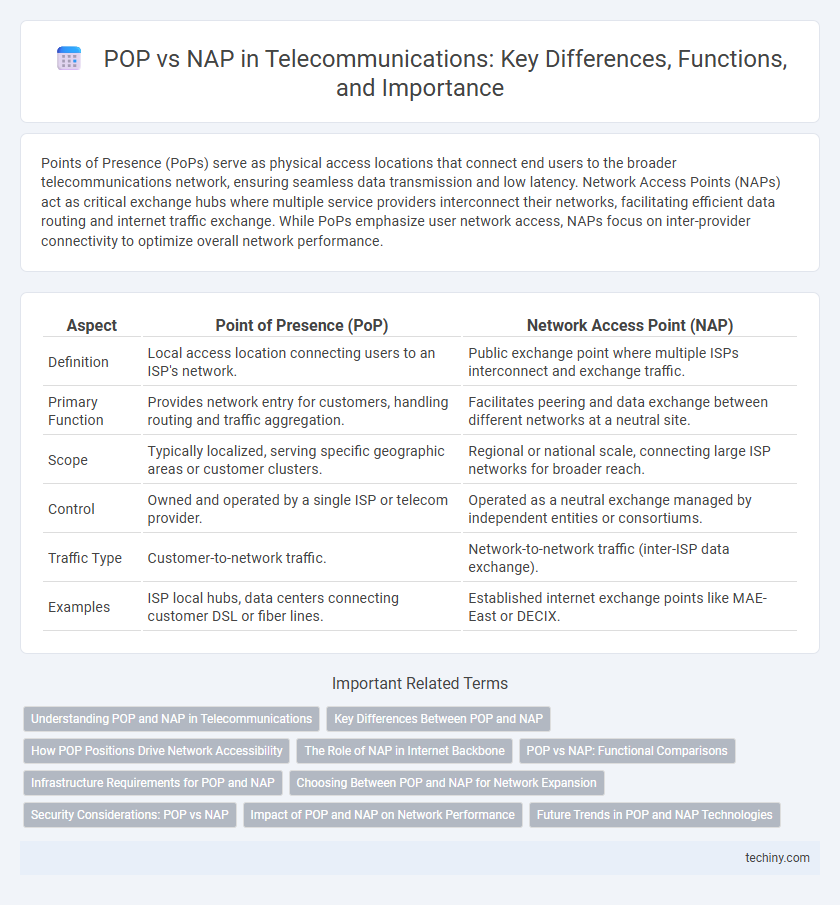 POP vs NAP in Telecommunications: Key Differences, Functions, and Importance