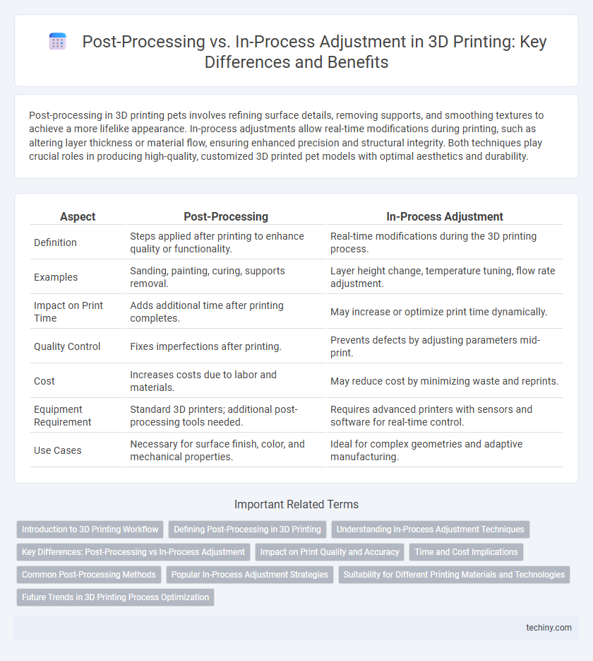 Post-Processing vs. In-Process Adjustment in 3D Printing: Key Differences and Benefits
