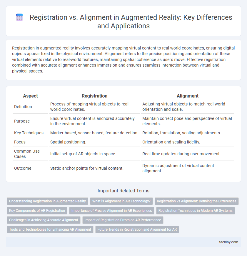 Registration vs. Alignment in Augmented Reality: Key Differences and Applications
