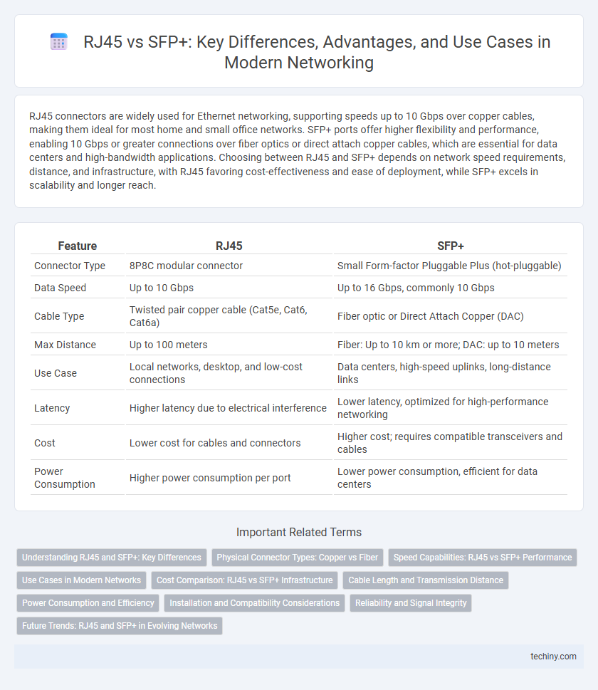 RJ45 vs SFP+: Key Differences, Advantages, and Use Cases in Modern Networking