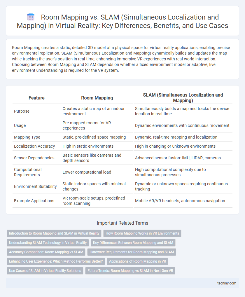Room Mapping vs. SLAM (Simultaneous Localization and Mapping) in Virtual Reality: Key Differences, Benefits, and Use Cases