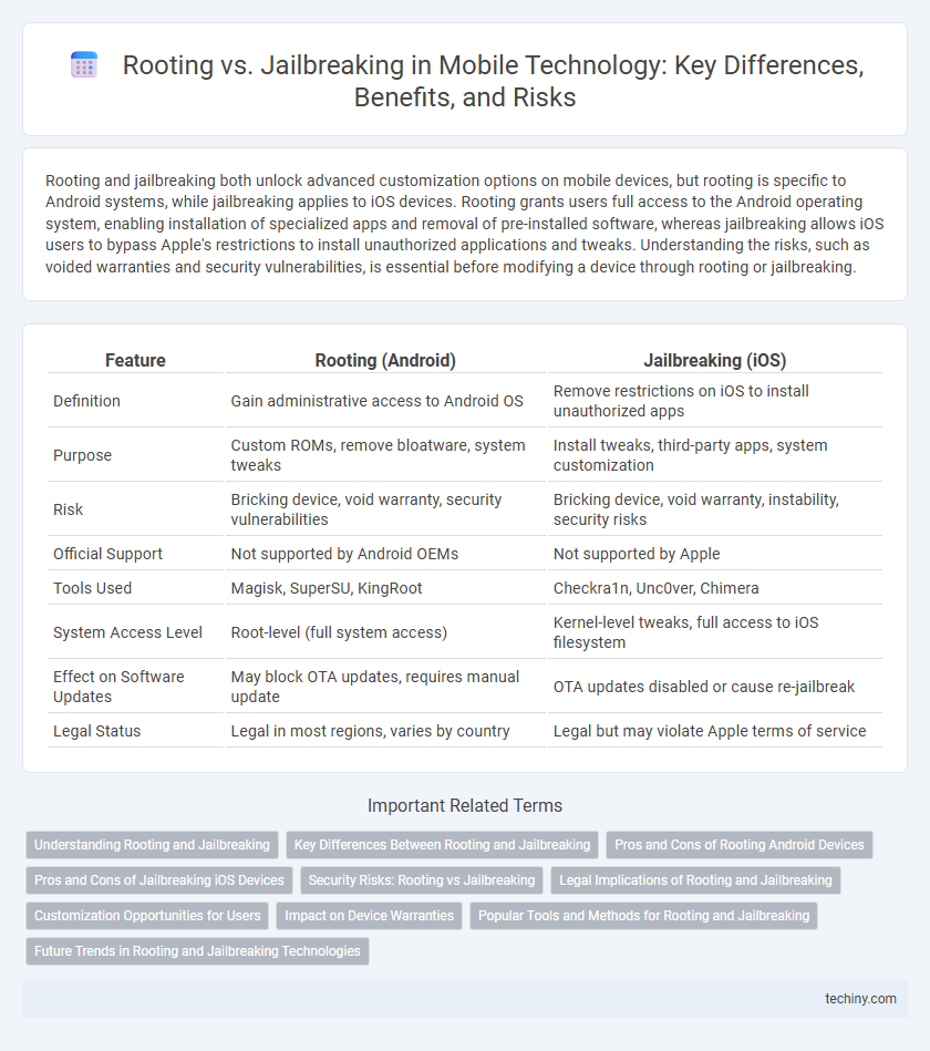 Rooting vs. Jailbreaking in Mobile Technology: Key Differences, Benefits, and Risks