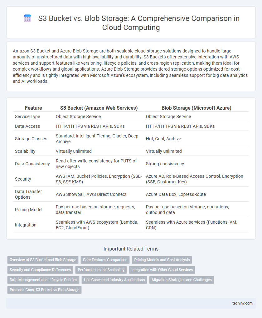 S3 Bucket vs. Blob Storage: A Comprehensive Comparison in Cloud Computing