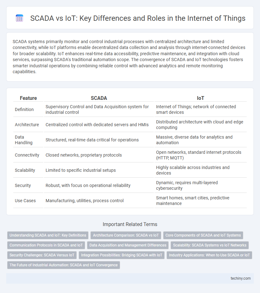 SCADA vs IoT: Key Differences and Roles in the Internet of Things