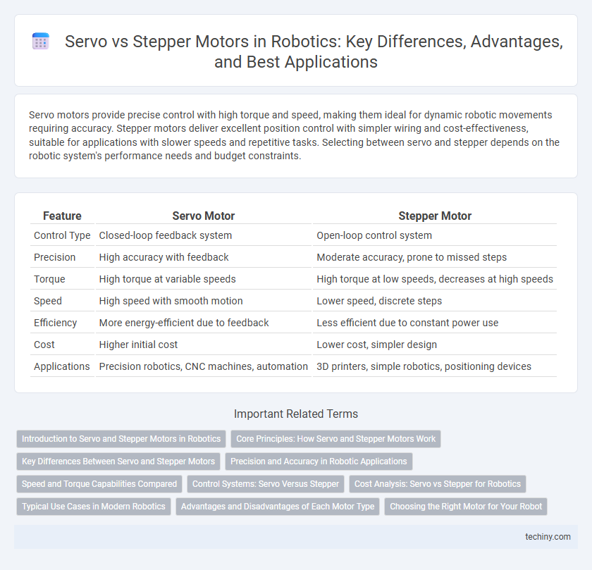 Servo vs Stepper Motors in Robotics: Key Differences, Advantages, and Best Applications