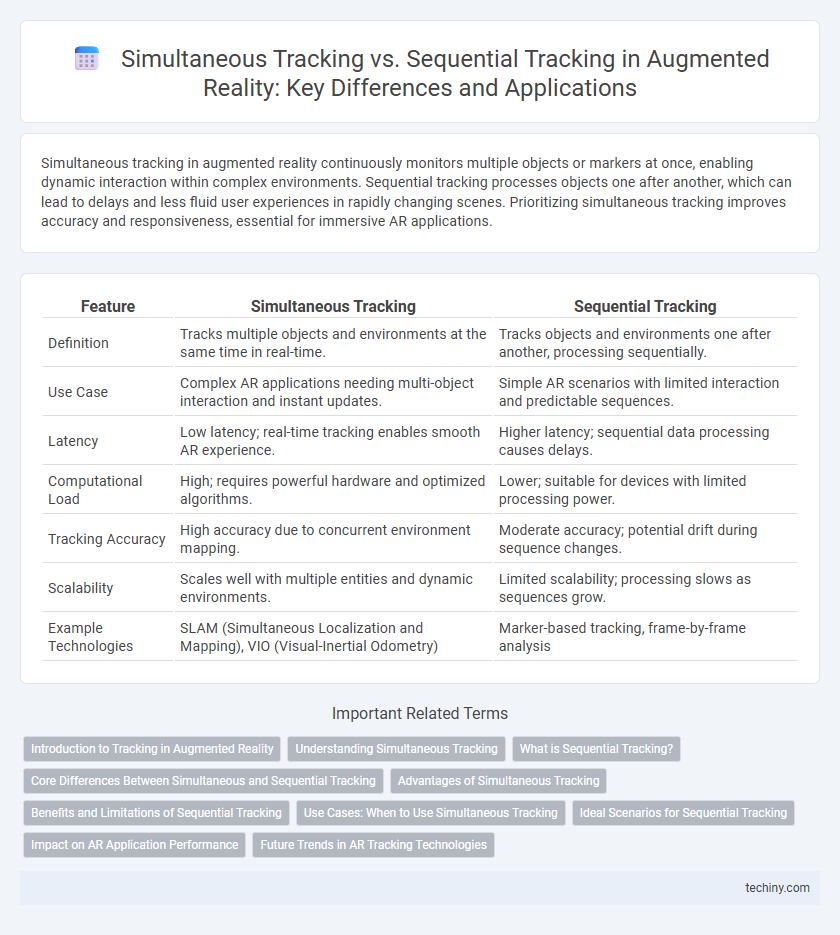 Simultaneous Tracking vs. Sequential Tracking in Augmented Reality: Key Differences and Applications