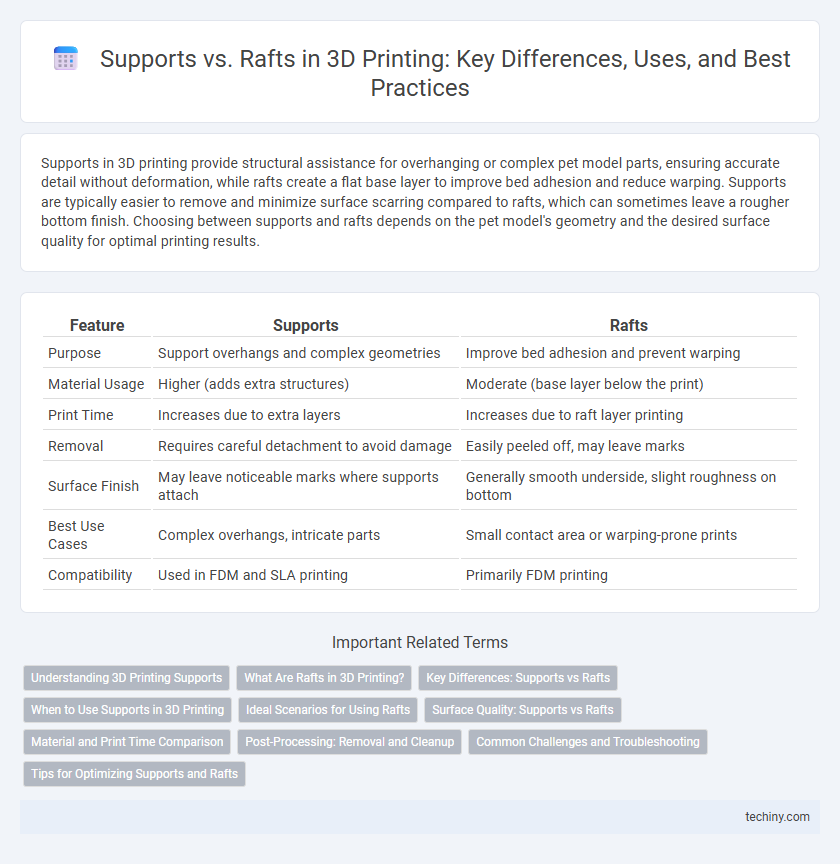 Supports vs. Rafts in 3D Printing: Key Differences, Uses, and Best Practices