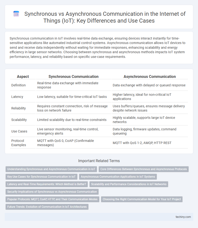 Synchronous vs Asynchronous Communication in the Internet of Things (IoT): Key Differences and Use Cases