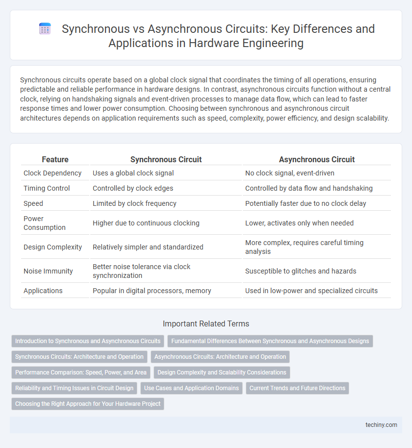 Synchronous vs Asynchronous Circuits: Key Differences and Applications in Hardware Engineering