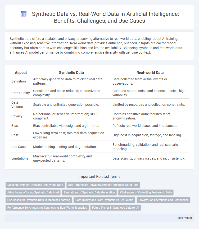 Synthetic Data vs. Real-World Data in Artificial Intelligence: Benefits, Challenges, and Use Cases