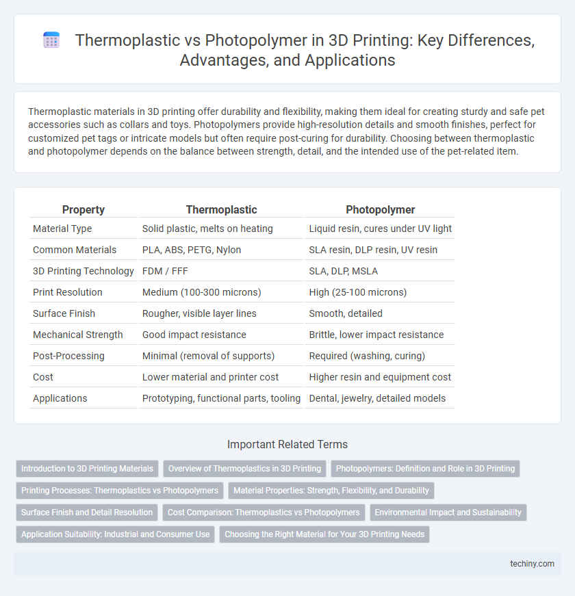 Thermoplastic vs Photopolymer in 3D Printing: Key Differences, Advantages, and Applications