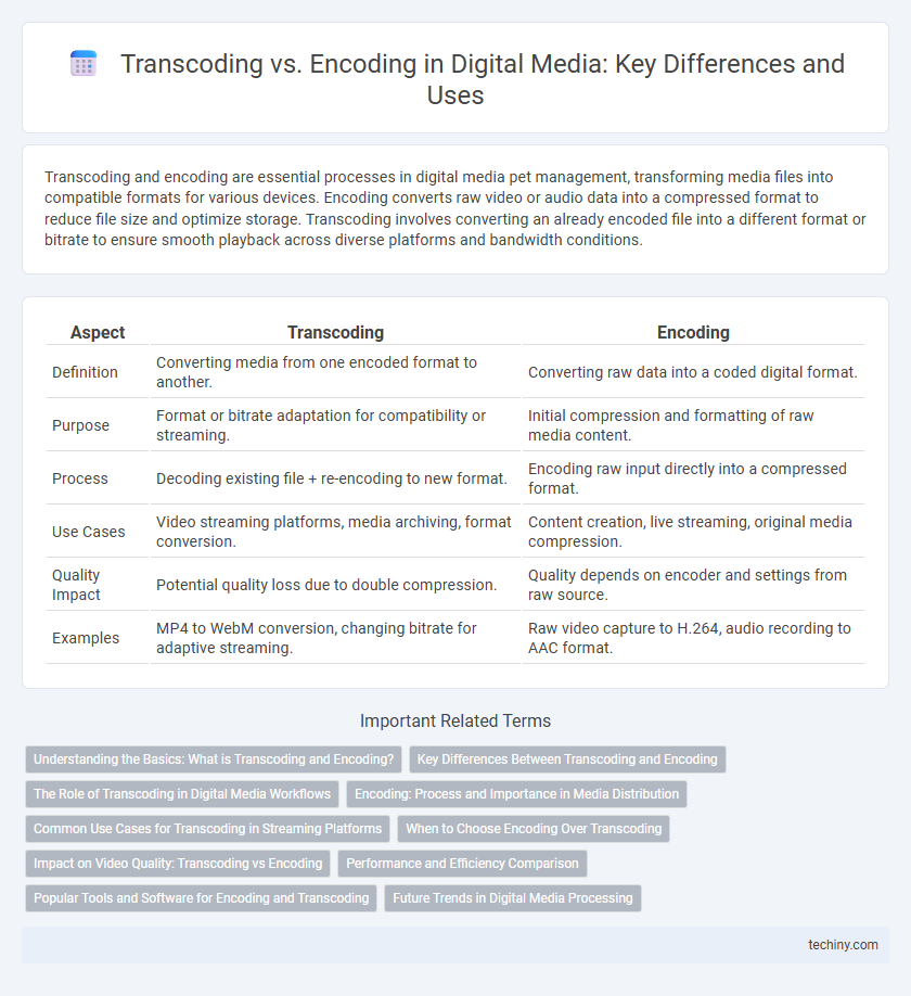 Transcoding vs. Encoding in Digital Media: Key Differences and Uses