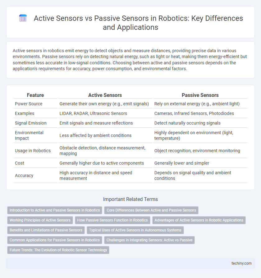 Active Sensors vs Passive Sensors in Robotics: Key Differences and Applications