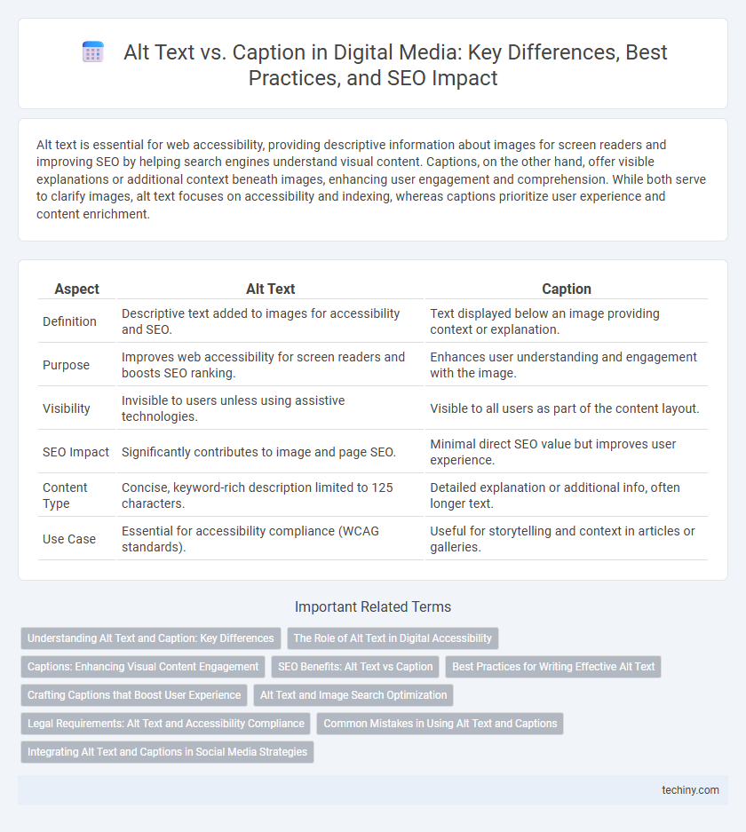 Alt Text vs. Caption in Digital Media: Key Differences, Best Practices, and SEO Impact
