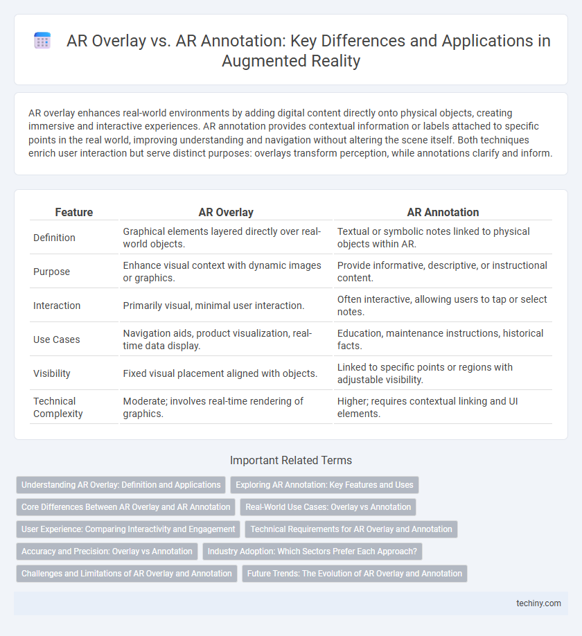 AR Overlay vs. AR Annotation: Key Differences and Applications in Augmented Reality