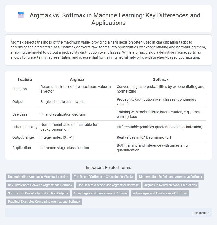 Argmax vs. Softmax in Machine Learning: Key Differences and Applications