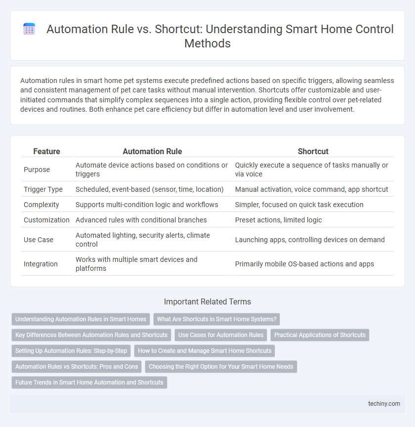 Automation Rule vs. Shortcut: Understanding Smart Home Control Methods