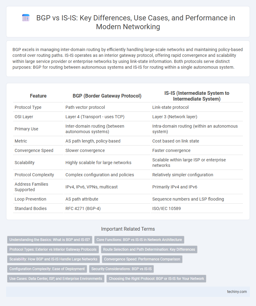 BGP vs IS-IS: Key Differences, Use Cases, and Performance in Modern Networking