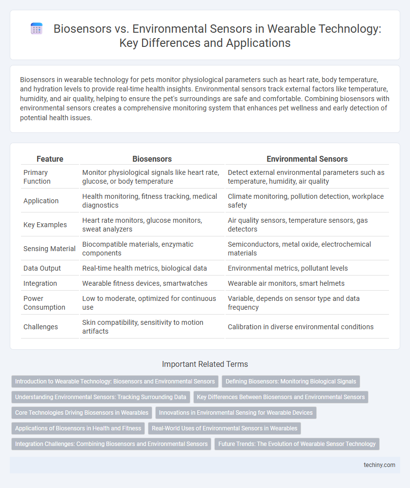 Biosensors vs. Environmental Sensors in Wearable Technology: Key Differences and Applications