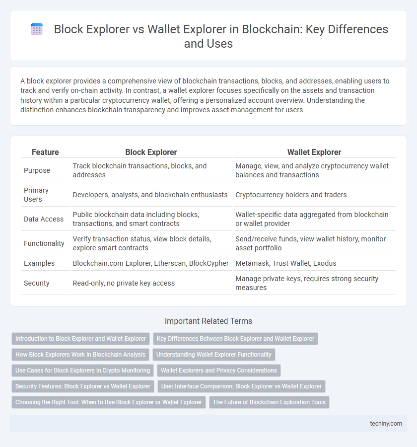 Block Explorer vs Wallet Explorer in Blockchain: Key Differences and Uses
