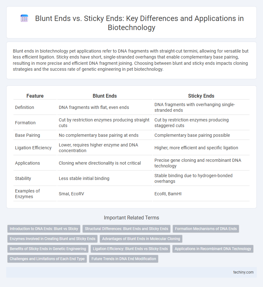 Blunt Ends vs. Sticky Ends: Key Differences and Applications in Biotechnology