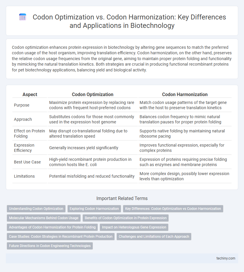 Codon Optimization vs. Codon Harmonization: Key Differences and Applications in Biotechnology