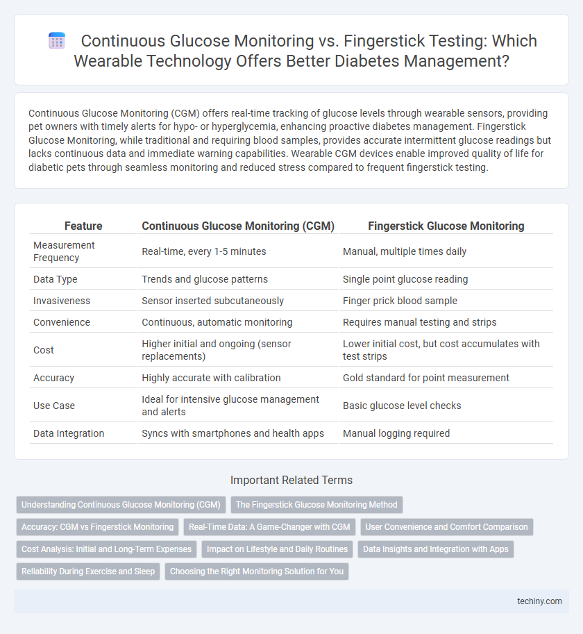 Continuous Glucose Monitoring vs. Fingerstick Testing: Which Wearable Technology Offers Better Diabetes Management?