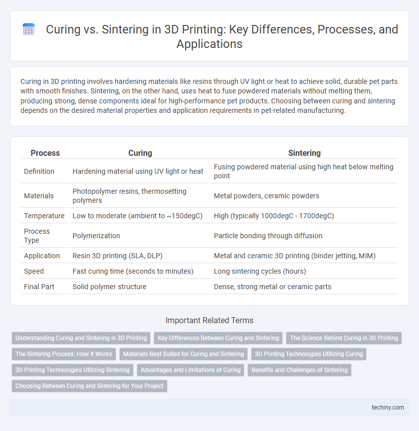 Curing vs. Sintering in 3D Printing: Key Differences, Processes, and Applications