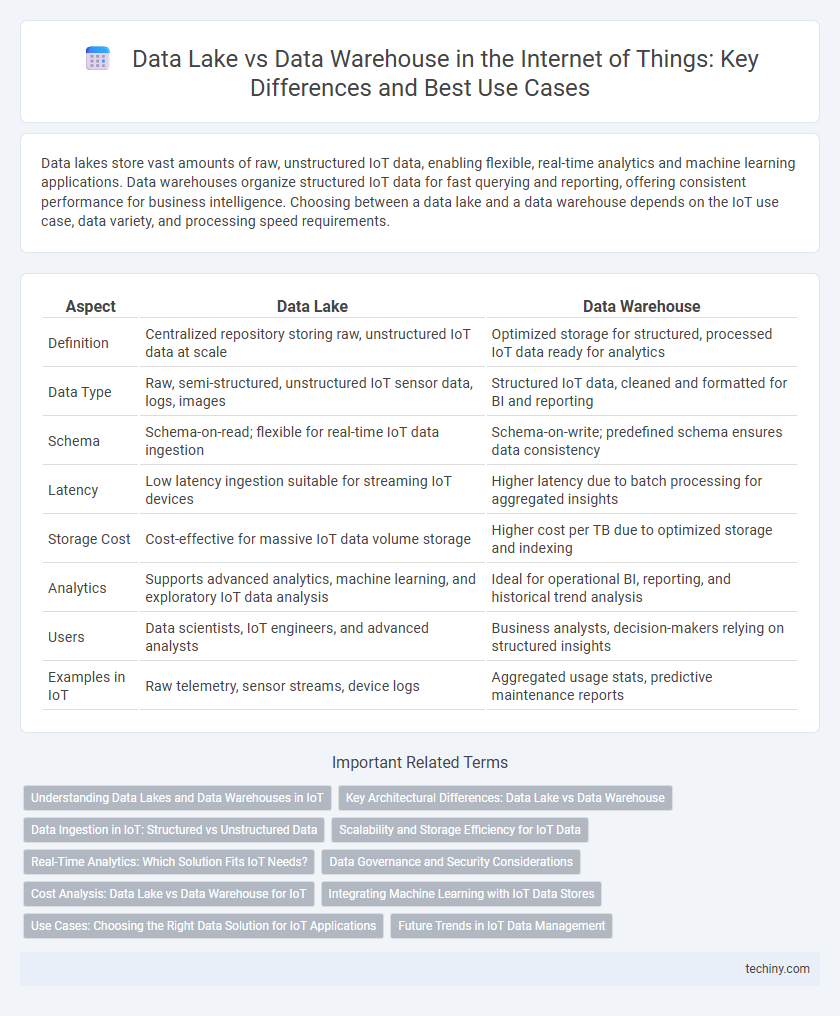 Data Lake vs Data Warehouse in the Internet of Things: Key Differences and Best Use Cases