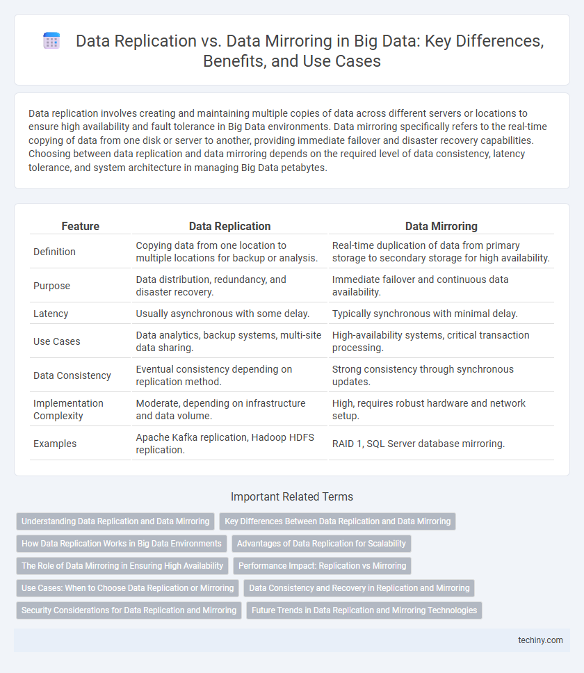 Data Replication vs. Data Mirroring in Big Data: Key Differences, Benefits, and Use Cases