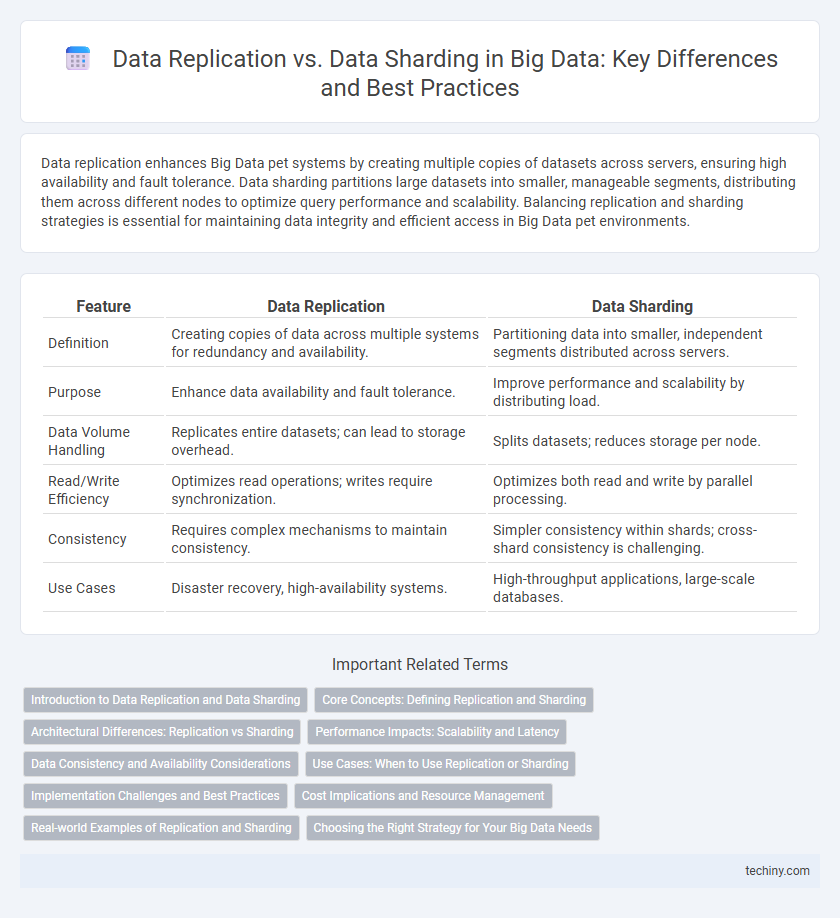 Data Replication vs. Data Sharding in Big Data: Key Differences and Best Practices