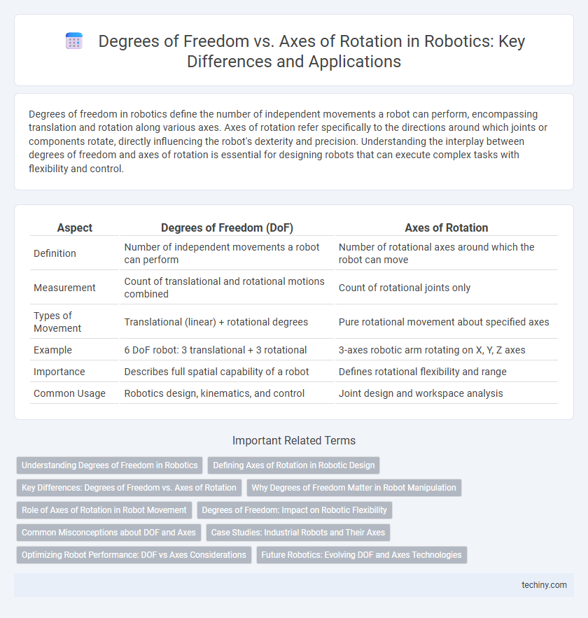 Degrees of Freedom vs. Axes of Rotation in Robotics: Key Differences and Applications
