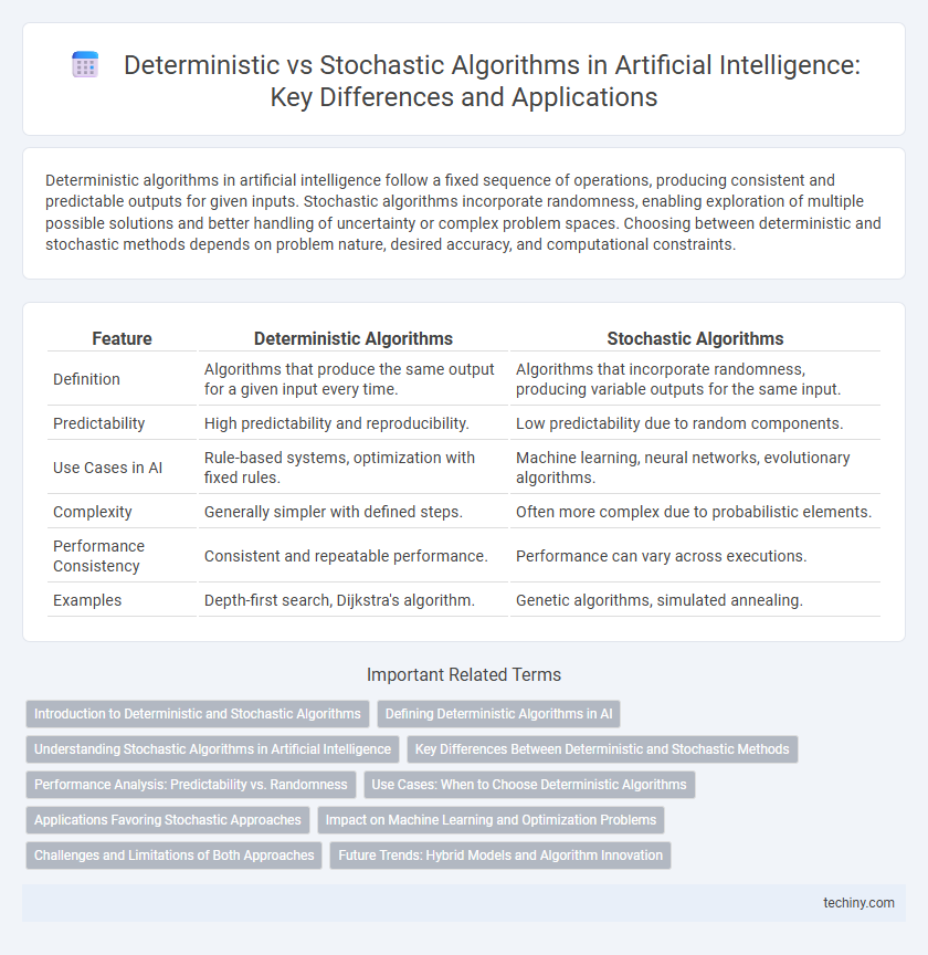 Deterministic vs Stochastic Algorithms in Artificial Intelligence: Key Differences and Applications