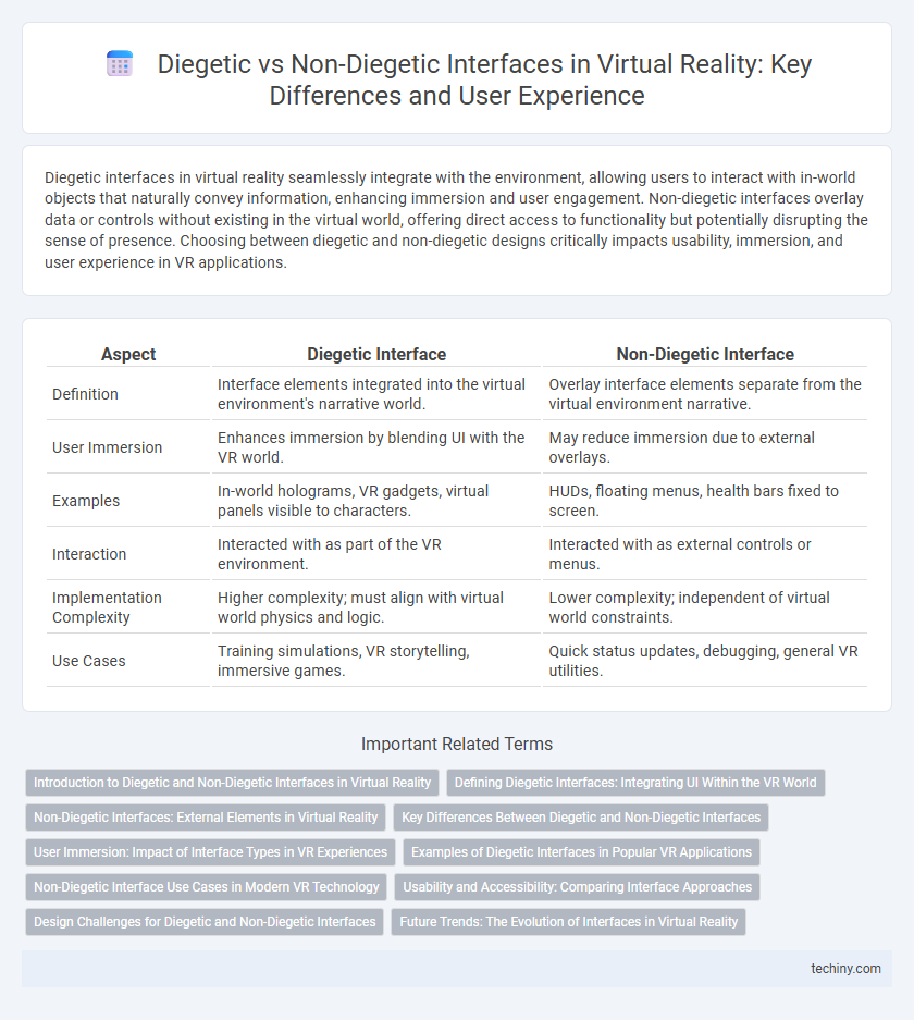 Diegetic vs Non-Diegetic Interfaces in Virtual Reality: Key Differences and User Experience