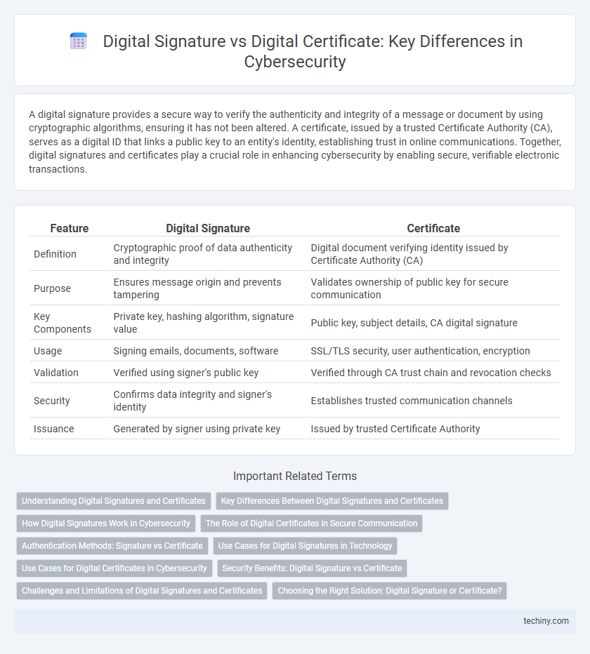 Digital Signature vs Digital Certificate: Key Differences in Cybersecurity