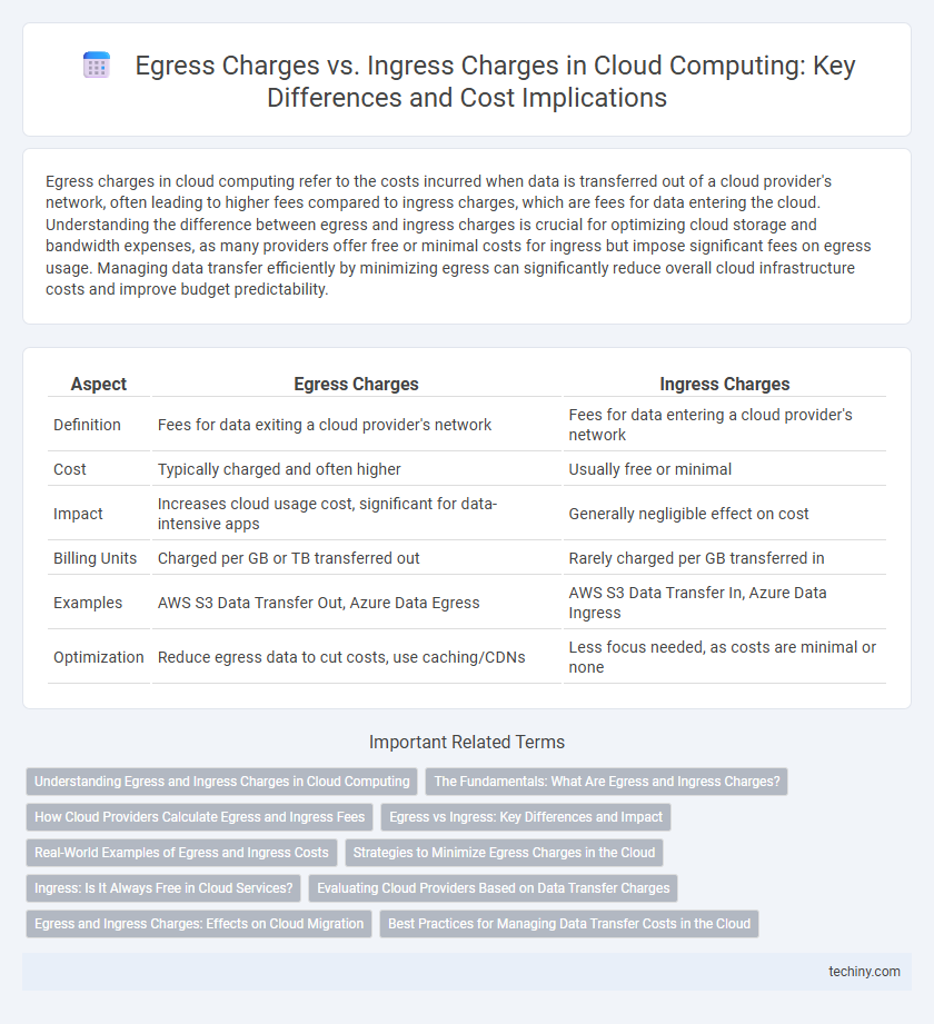 Egress Charges vs. Ingress Charges in Cloud Computing: Key Differences and Cost Implications