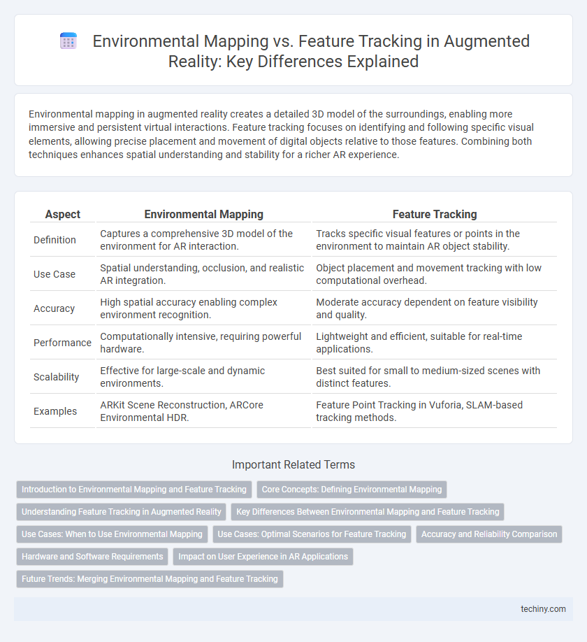 Environmental Mapping vs. Feature Tracking in Augmented Reality: Key Differences Explained