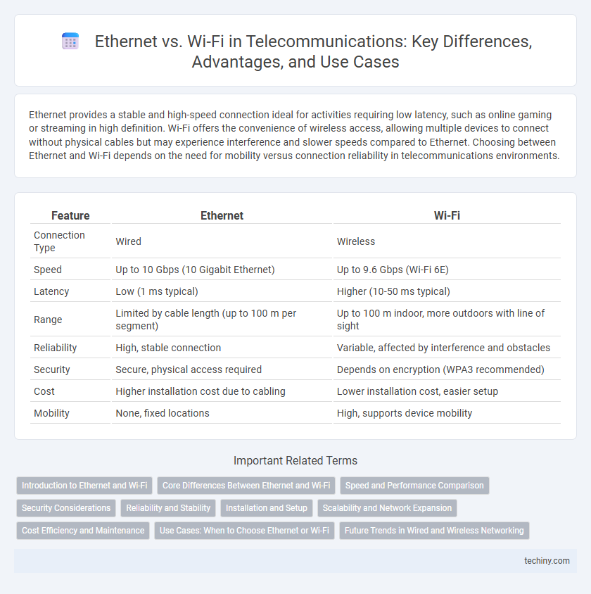 Ethernet vs. Wi-Fi in Telecommunications: Key Differences, Advantages, and Use Cases