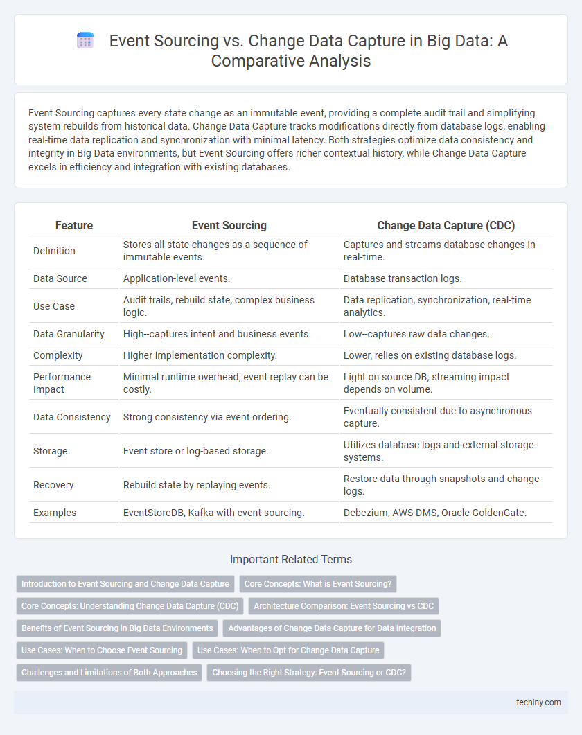 Event Sourcing vs. Change Data Capture in Big Data: A Comparative Analysis