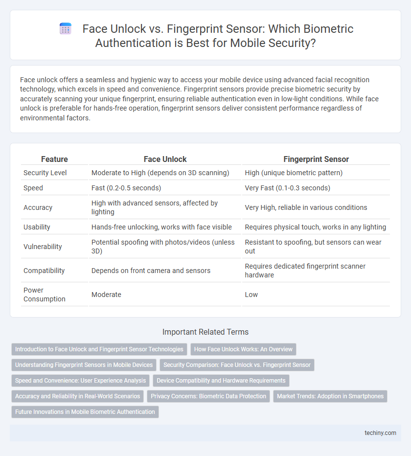 Face Unlock vs. Fingerprint Sensor: Which Biometric Authentication is Best for Mobile Security?