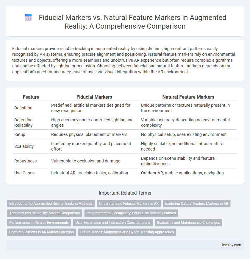 Fiducial Markers vs. Natural Feature Markers in Augmented Reality: A Comprehensive Comparison