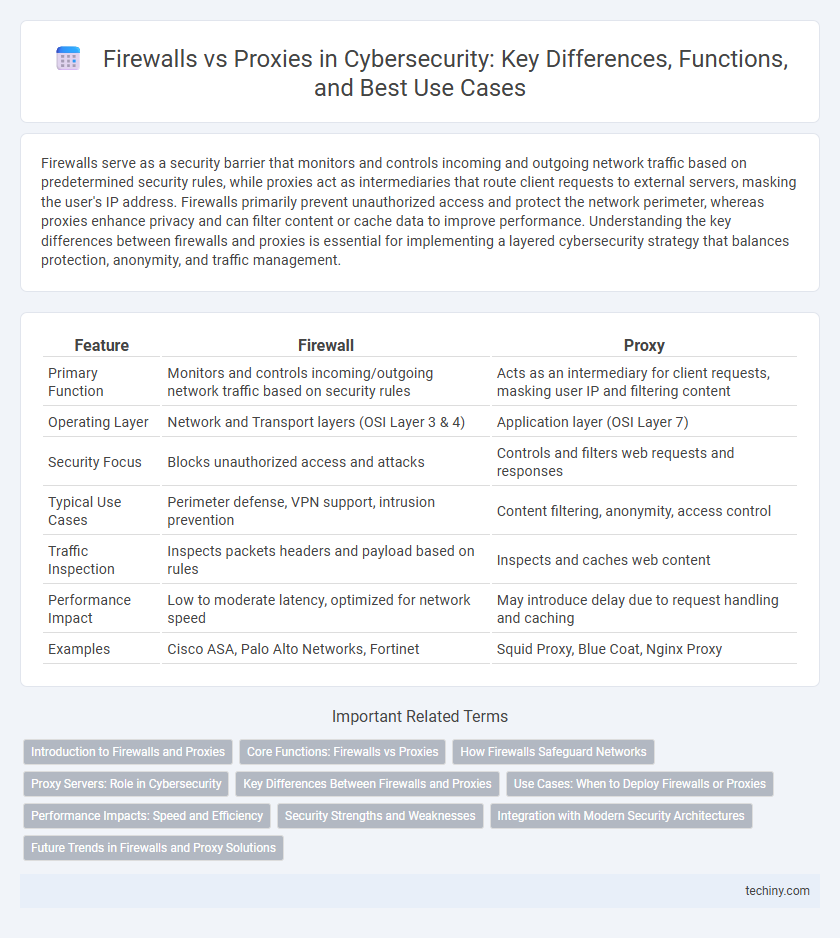 Firewalls vs Proxies in Cybersecurity: Key Differences, Functions, and Best Use Cases
