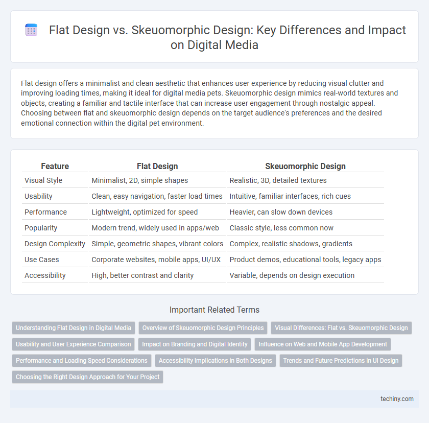 Flat Design vs. Skeuomorphic Design: Key Differences and Impact on Digital Media